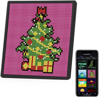 Écran intelligent LED Pixel Matrix RGB 64x64, affichage Bluetooth contrôlé par application, panneau lumineux DIY pour art numérique, jeu, anime et déco de chambre